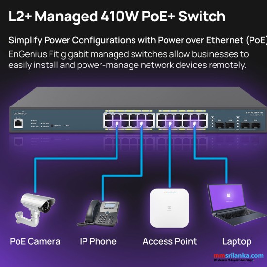 EnGenius Fit 410W PoE+ 24 Port Gigabit Switch (2Y)